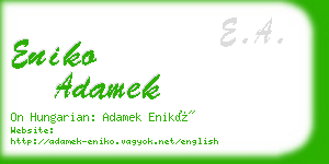 eniko adamek business card